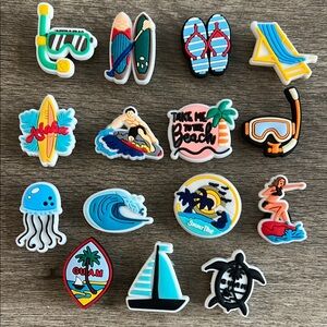 Take me to the BEACH Colorful Beach-Themed Jibbitz! Set of 15! Crocs & similar.